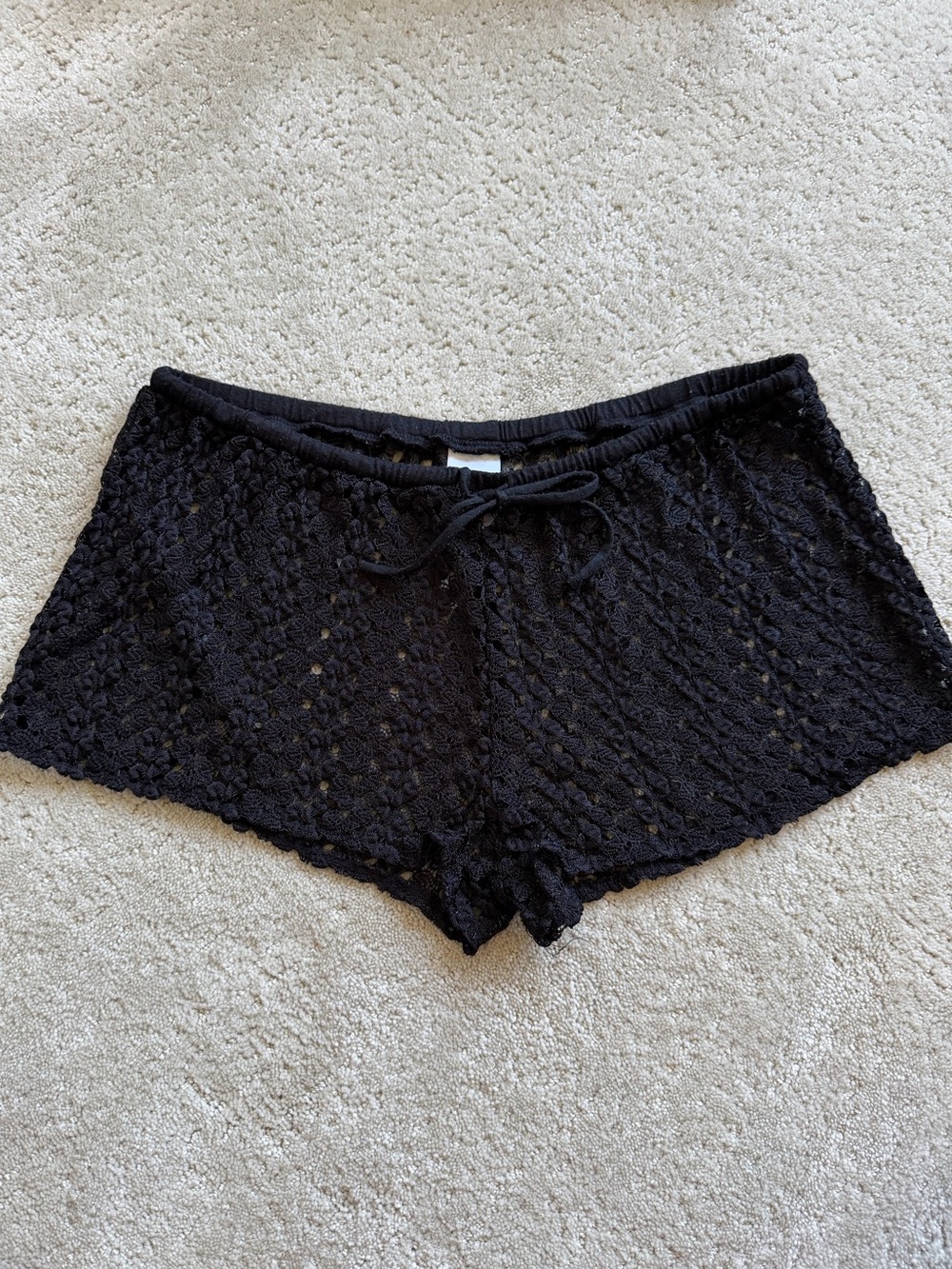 Xhilaration Black Crochet Lounge Shorts